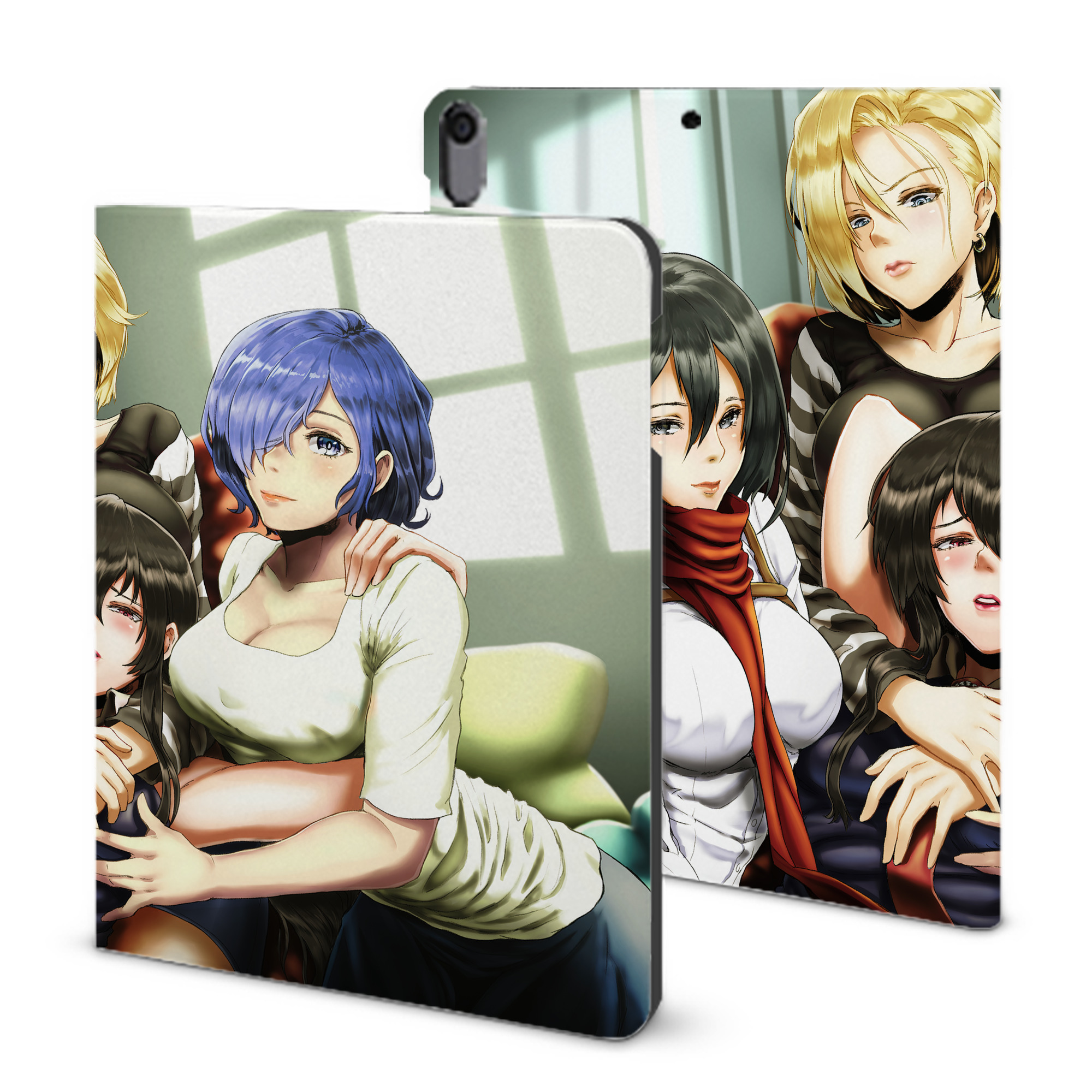 （画像用） 進撃の巨人 Attack on Titan IPad ケース ブック型 PUレザー TPU 耐衝撃 軽量 薄型 ペン収納なし 全面保護 IPad 各モデル対応